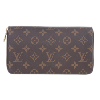 Image #1 Monogram Coated Canvas Zippy Organizer Wallet Brown