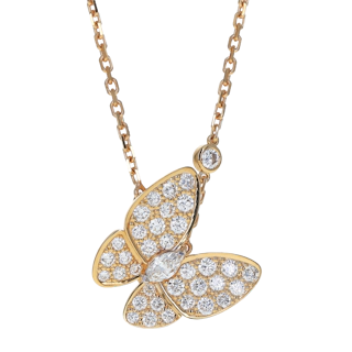 Image #1 Two Butterfly Pendant Necklace