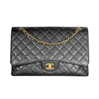 Image #1 Quilted Caviar Classic Single Flap Maxi Black