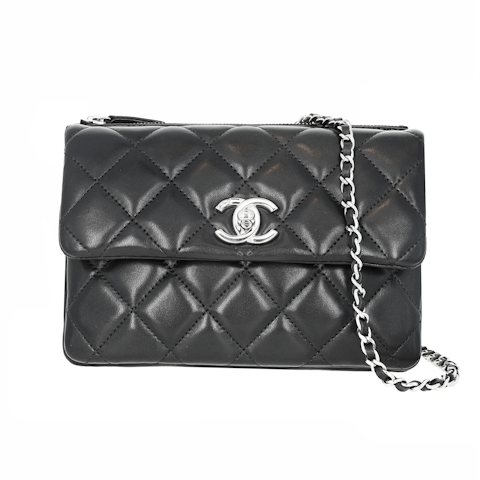 Image #1 Quilted Lambskin Daily Zippy Crossbody Small Black