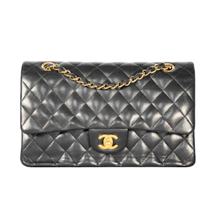 Image #1 Quilted Lambskin Classic Double Flap Medium Black