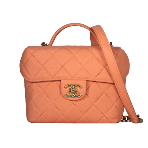 Image #1 Quilted Caviar Handy Box Vanity Case Small Pink