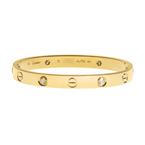 Image #1 4 Diamond Love Bracelet - Size 15