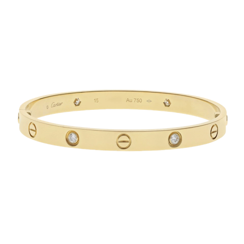 Image #1 4 Diamond Love Bracelet - Size 15