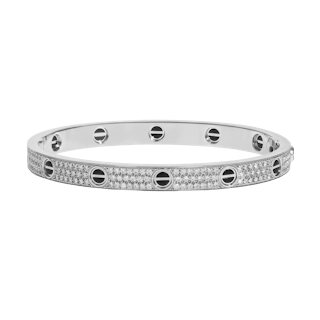 Image #1 Pave Diamond Love Bracelet - Size 19