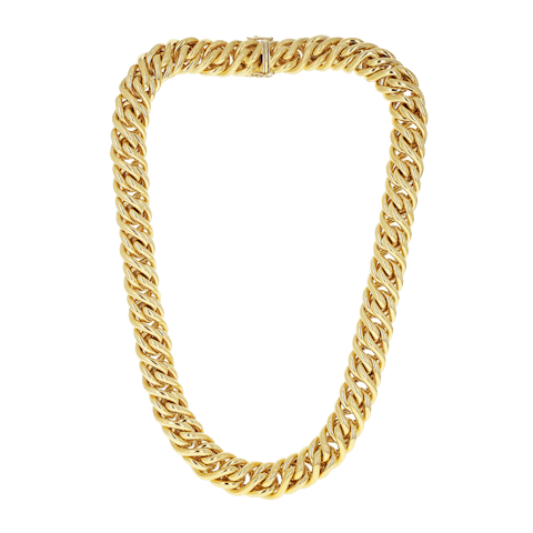 Vertical Braided Chain Link Necklace