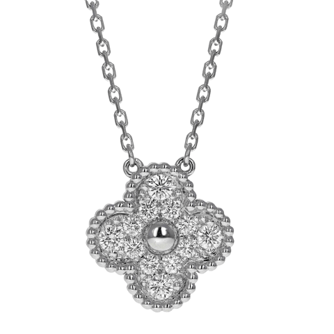 Vertical Vintage Alhambra Pendant Necklace