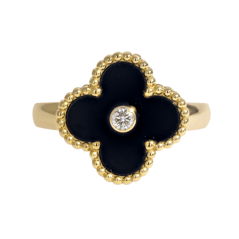 Vertical Vintage Alhambra Ring - Size 52